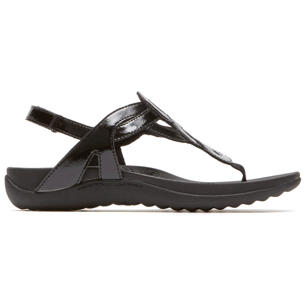 Sandalias Rockport Mujer Mexico - Ramona Negros - TMUNS6791